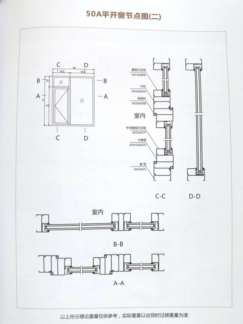 50A平開窗節(jié)點(diǎn)圖（二）